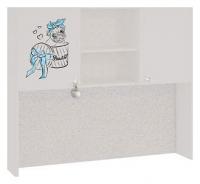 Гламур Надстройка белый/белый глянец. Фото №1