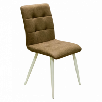 Стул Доби (Каркас (белый 9016 матовый) тк. коллекции Safari коричневый 021). Фото №1