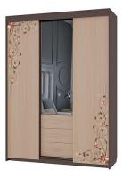 Виктория-2 Шкаф-купе (0.6) Венге/дуб млечный фото Виктория-2 Шкаф-купе (0.6) Венге/дуб млечный. Фото №1