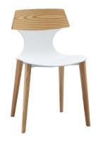 Стул DC-S083 белый/бук