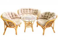 Комплект Багама с диваном и бежевыми подушками. Фото №1