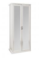 Шкаф Мишель 2-ств с зеркалом белый матовый фото Шкаф Мишель 2-ств с зеркалом белый матовый. Фото №1