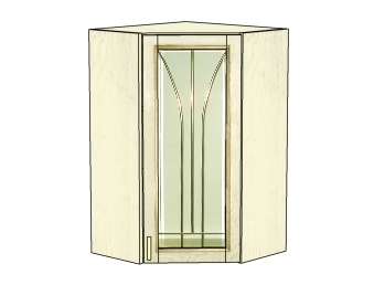 Шкаф настенный угловой Злата ЗТ-3660/В (-01). Фото №2