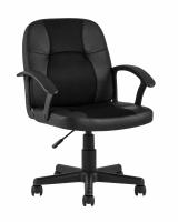Кресло офисное TopChairs Comfort экокожа черное фото Кресло офисное TopChairs Comfort экокожа черное. Фото №1