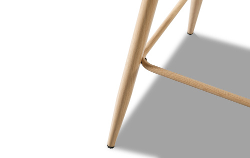 Барный стул 350B бежевый темный/дерево. Фото №3