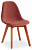 Стул Secret De Maison CINDY SOFT (mod. C1021F1)  / 1 шт. в упаковке вельвет/дерево , 53 х 45 х 81 см , коралловый (HLR 44)/натуральный