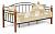 Кровать LANDLER Wood slat base дерево гевея/металл, 90*200 см (Day bed), красный дуб/черный