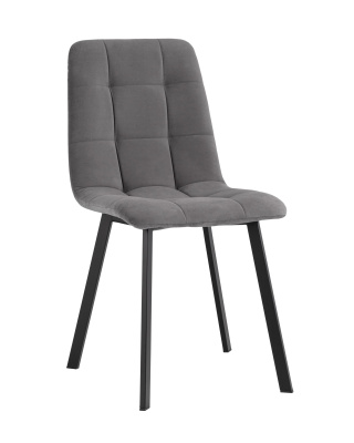 Стул Oliver Square велюр темно-серый фото Стул Oliver Square велюр темно-серый. Фото №2