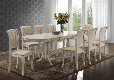 Стол раскладной Siena ( SA-T6EX2L ) дерево гевея/мдф, 150+35+35х80х75см, ivory white (слоновая кость 2-5) фото Стол раскладной Siena ( SA-T6EX2L ) дерево гевея/мдф, 150+35+35х80х75см, ivory white (слоновая кость 2-5). Фото №2