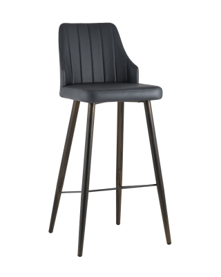 Стул барный Коналл экокожа антрацит. Фото