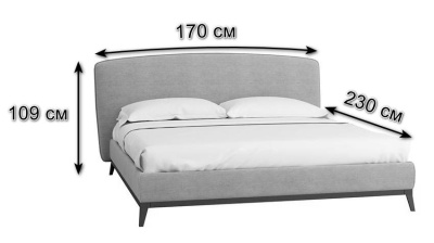 Кровать с ортопедическим основанием и ящиком Сканди Лайт 1.4 Сапфир. Фото №3