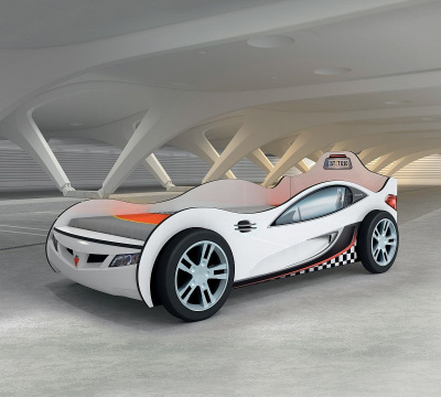 Кровать машина Cilek Coupe белая. Фото №2