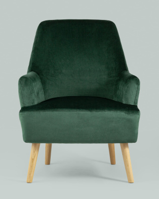 Кресло Хантер велюр зеленый. Фото