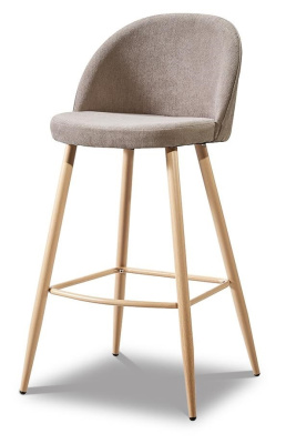 Барный стул 373B бежевый/дерево. Фото №3