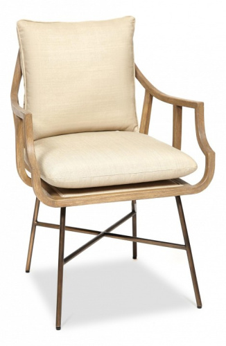 Кресло Secret de Maison PINTADA ( mod. 20-36) красное дерево/ткань хлопок, 61*60*81 см, Античный дуб/ткань бежевая, ткань FP 028. Фото №1