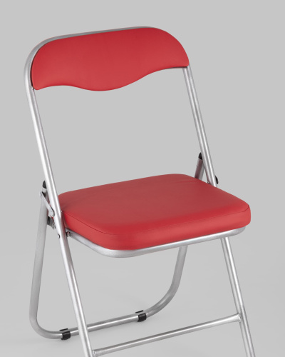 Стул складной ДЖОН металлик, красный. Фото №8