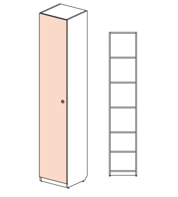 Шкаф однодверный со штангой Силуэт. Фото