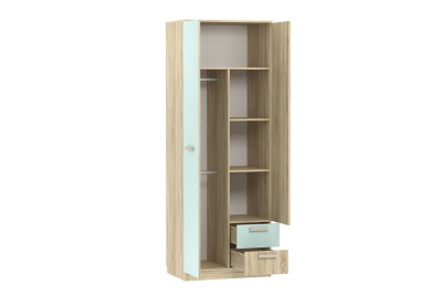 Акварель НМ 014.07 М Шкаф для одежды с ящиками Кэнди/Дуб сонома, Дуб Сонома. Фото