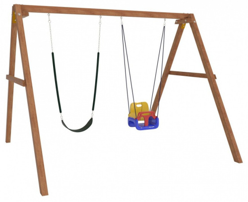 Качели детские Р911-15, коричневый. Фото №1