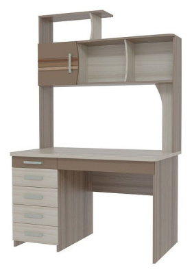 Манхэттен Надстройка стола компьютерного 1200 Ясень шимо т. /Ясень шимо с. /Капучино. Фото