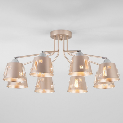 Потолочная люстра Eurosvet Benna 70105/8 шампань. Фото №1