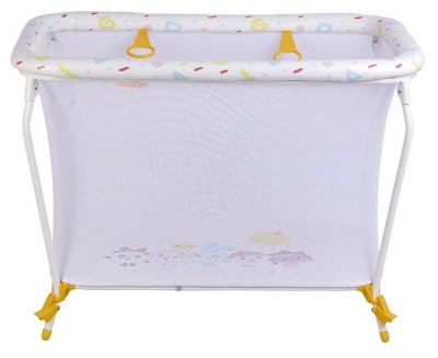 Манеж Polini Kids Малышарики Солнечный день, белый. Фото