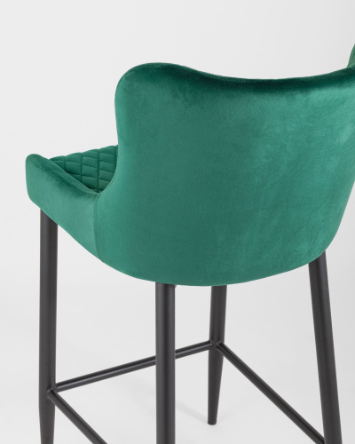 Стул полубарный Ститч велюр изумрудный. Фото №8
