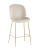 Стул полубарный Beetle со спинкой бежевый фото Стул полубарный Beetle со спинкой бежевый. Фото №1