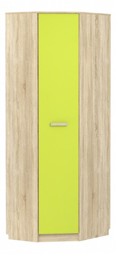 Акварель НМ 013.04-02 М Шкаф угловой Левый, Лайм, Дуб Сонома. Фото №1