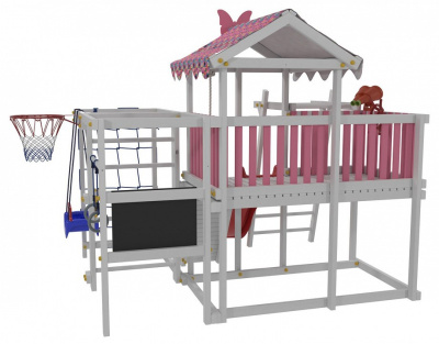 Комплекс игровой ДК1Р, розовый, серый. Фото