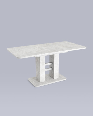 Стол Elephant раскладной 120-160*80 бетон/алюминий. Фото