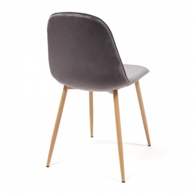 Стул  STORM (mod. 807) металл/вельвет, 46 х 53 х 87 х 49 см, серый/бук, G062-40 (поставляется по 4 шт). Фото