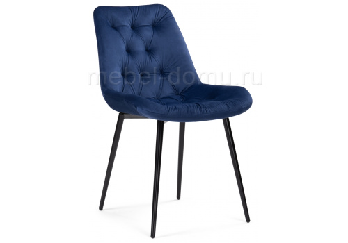 Стул Гояр темно-синий / черный глянец. Фото №1