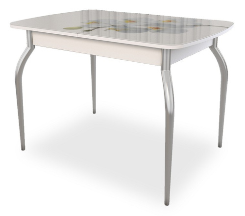 Танго Стол (обеденный) белый/Орхидея. Фото №1