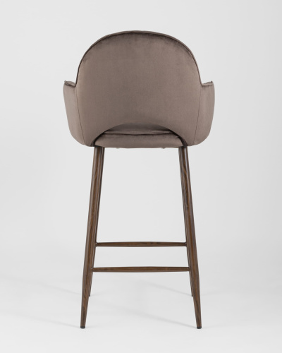 Стул полубарный Венера диамант велюр коричневый. Фото №6