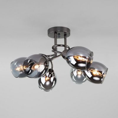 Потолочная люстра Eurosvet Roselyn 30171/6 черный жемчуг фото Потолочная люстра Eurosvet Roselyn 30171/6 черный жемчуг. Фото №2