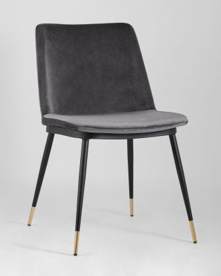 Стул Мелисса велюр темно-серый. Фото №3