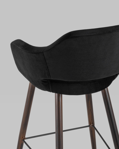 Стул барный Саймон велюр черный. Фото №8