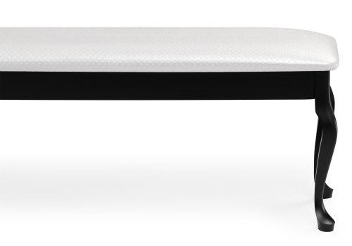 Банкетка Хиль черная / кожзам белый пунто. Фото №4