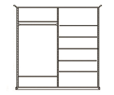 Шкаф-купе для одежды Соната ММ-283-01/02Р-1 фото Шкаф-купе для одежды Соната ММ-283-01/02Р-1. Фото №2