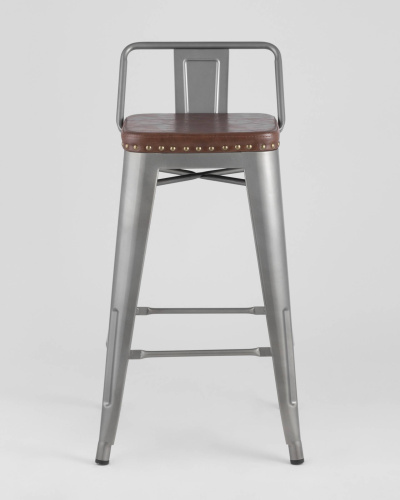 Стул полубарный TOLIX SOFT серебристый. Фото №4