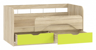 Акварель НМ 039.03 М2 Кровать Лайм, Дуб Сонома. Фото №2