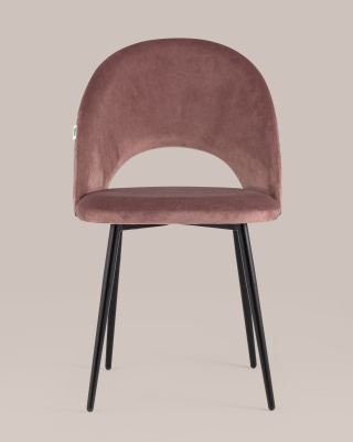 Стул Меган велюр с ромбами пыльно-розовый. Фото №5