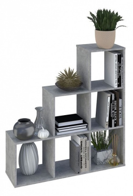 Стеллаж Polini Home Smart, серый. Фото