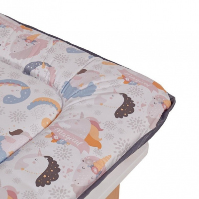Матрас пеленальный Polini kids Волшебный Единорог, серый. Фото
