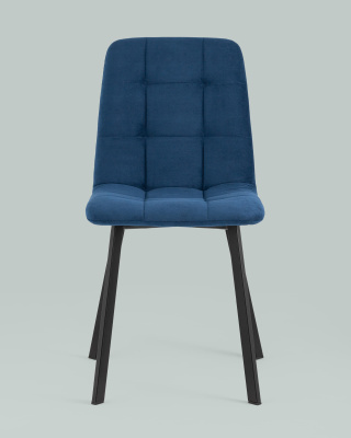 Стул Oliver Square велюр синий. Фото