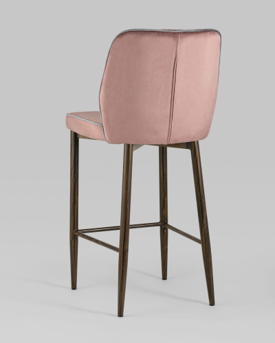 Стул полубарный Лоренс велюр пыльно-розовый. Фото №7
