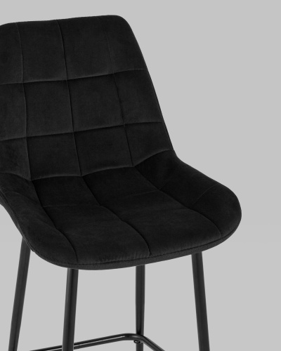 Стул полубарный Флекс велюр черный. Фото №9