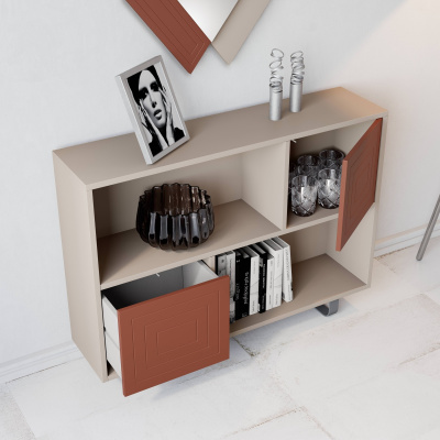 Узкая тумба NORA 3009.2 Almendra/Teja. Фото