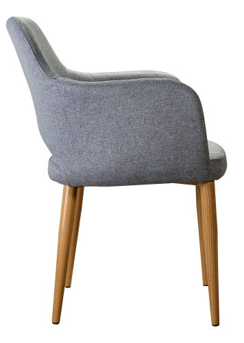 Кресло VAN HALLEN (mod. 2433S) ткань/металл, 54,5х53,5/76 см, высота до сиденья 46 см, серый/черный (поставляется по 2 шт). Фото №7